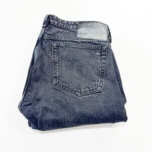 Rag & Bone Dre Low-Rise Slim Boyfriend Button Fly Denim Jeans Raw Hem Size 28